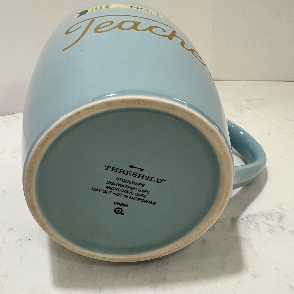 No.1 Teacher Blue Mug with Pencil Graphic - Picture 6 of 8